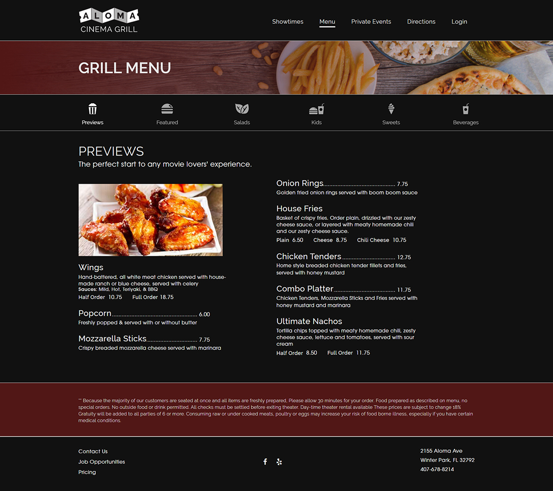 products description screenshot