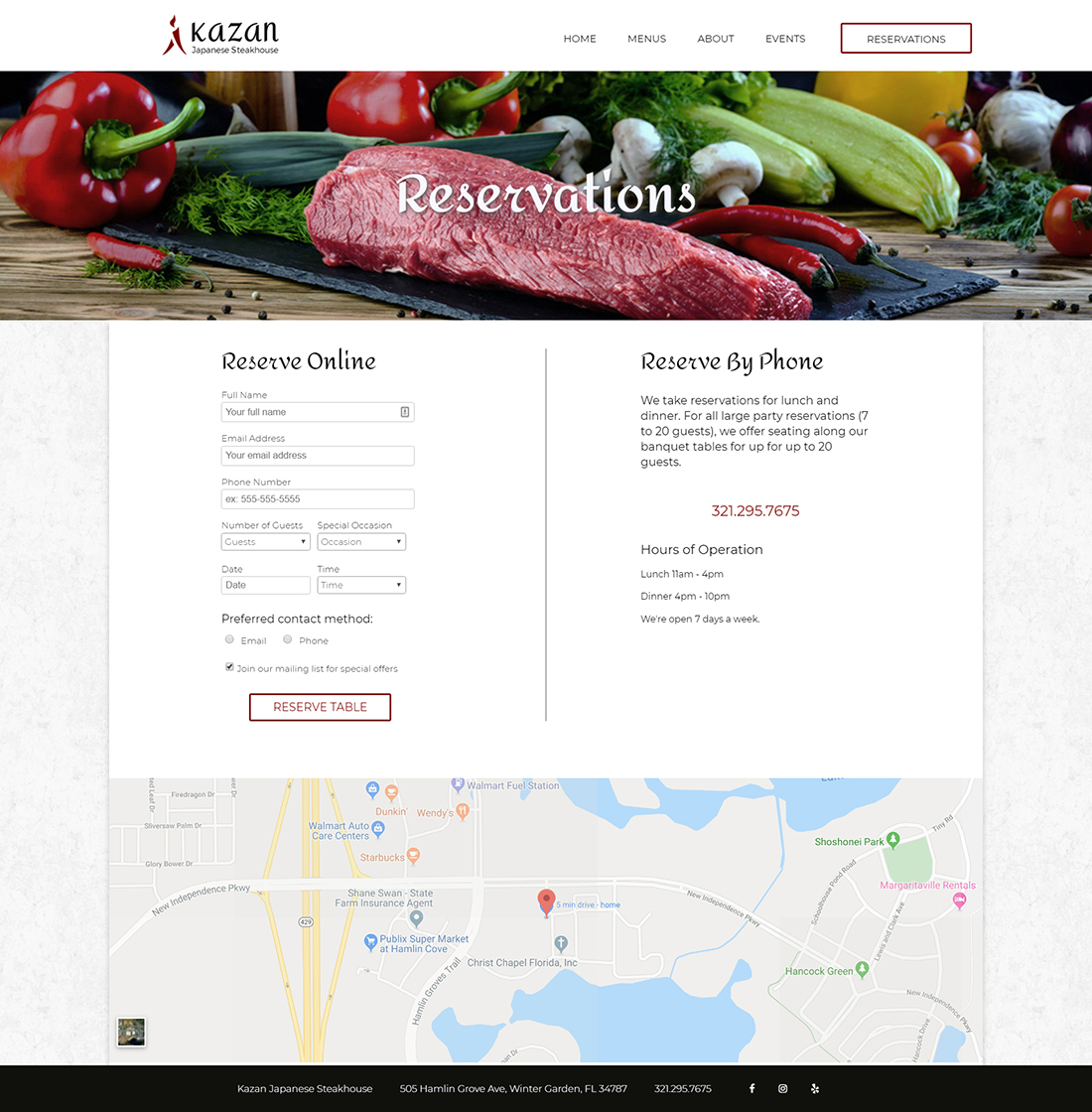 reservation screenshot