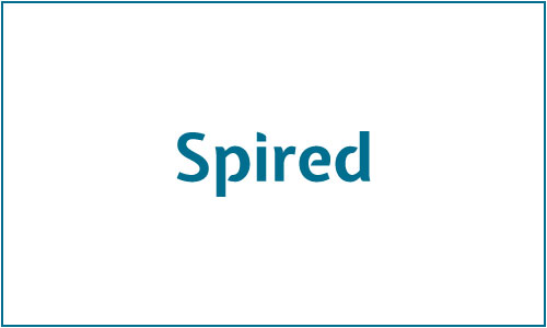 teal spired logo white background