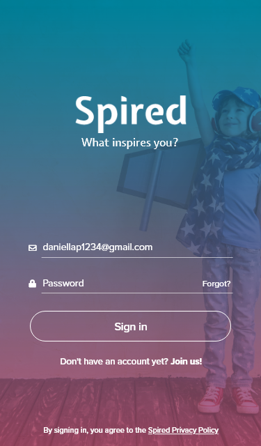 welcome page screenshot